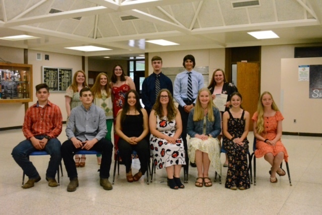 National Honor Society picture for 2020-2021, seniors are in the back row. There are six of them. 