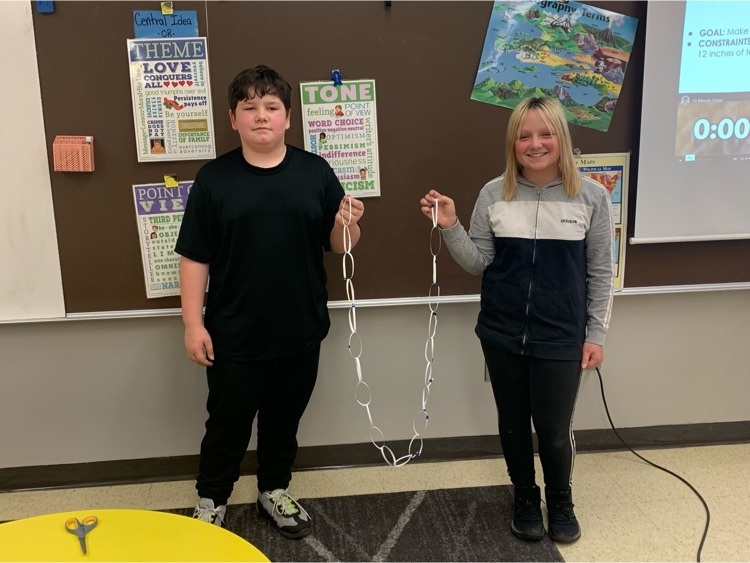 winners of the paper chain challenge 