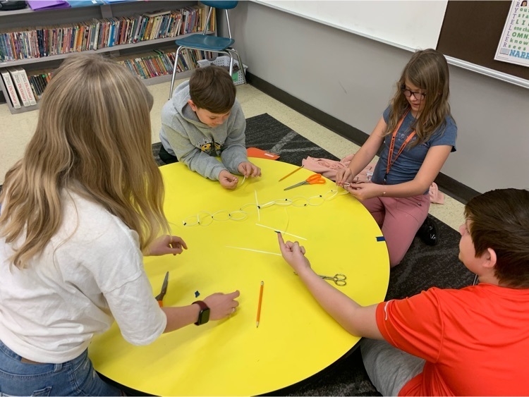 students making a paper chain